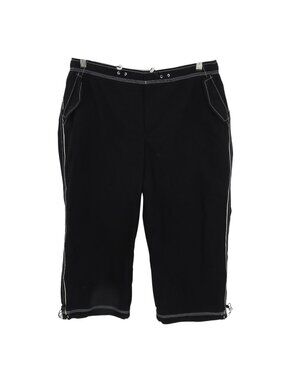 SJB Active Women Large Black White Cropped Capri Athletic Casual Pants Y2K 2000s